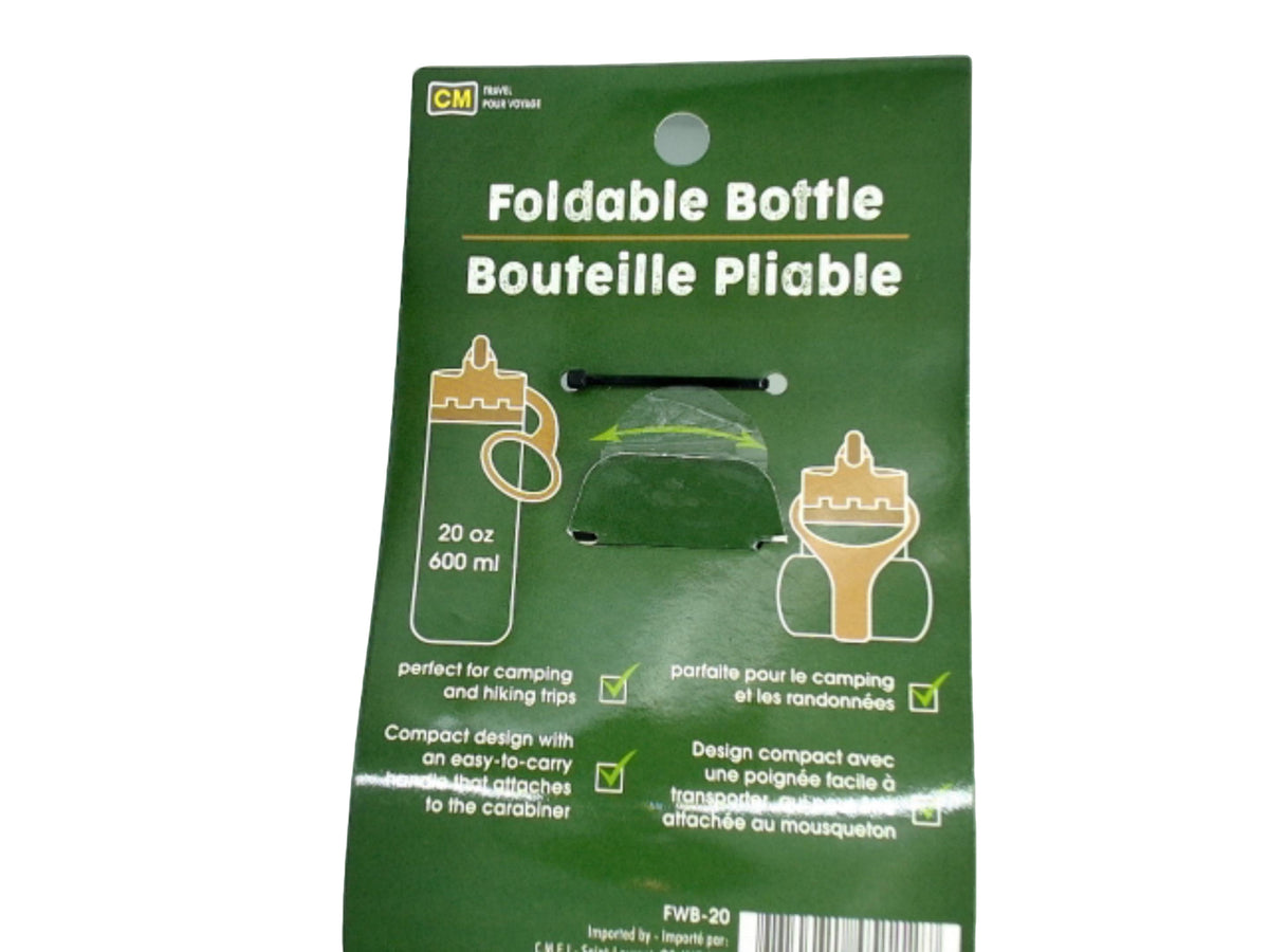 Foldable bottle - 20 oz 600ml with spill-proof lid - Additional View