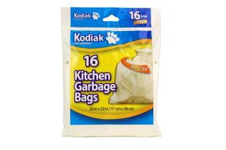 Garbage bags Kitchen 20x22 16 pack kodiak