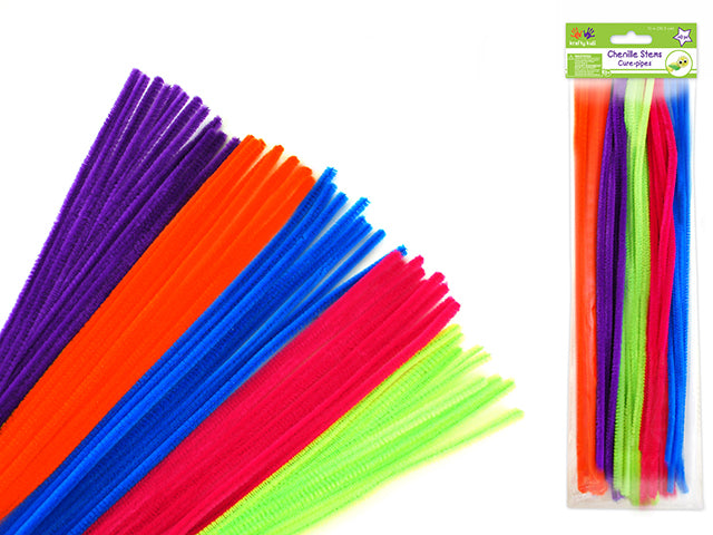 Cure-pipes 6mmx30cm paquet de 40 couleurs assorties "Glamour"
