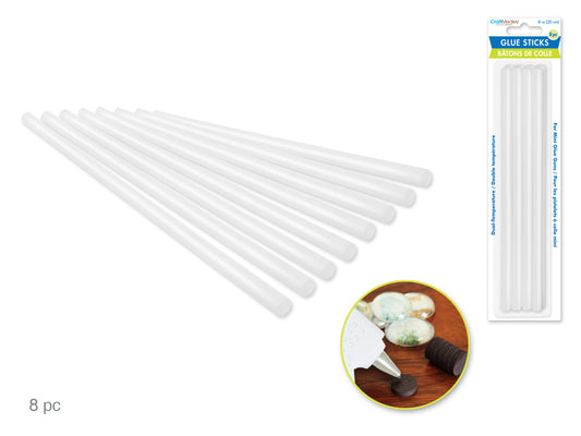 Glue Sticks 8pk 8" Dual Temp