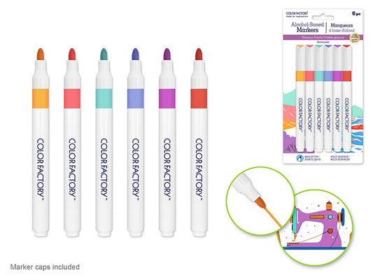 Alcohol Markers Glamour 6Pc Bullet Tip Color Factory