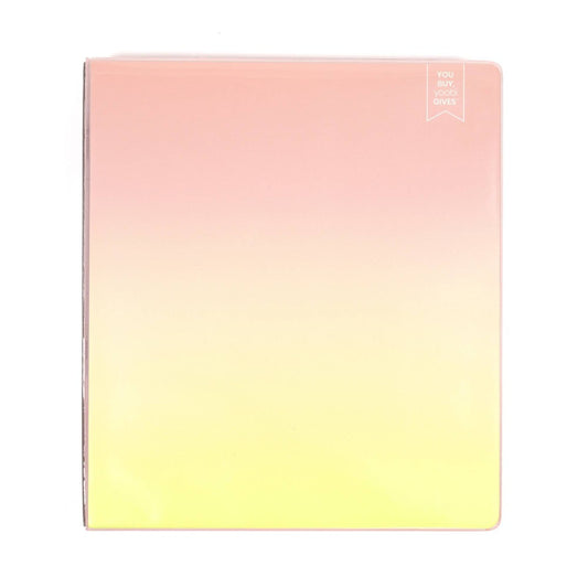 Binder 1" D-ring Peachy Yellow Ombre Yoobi