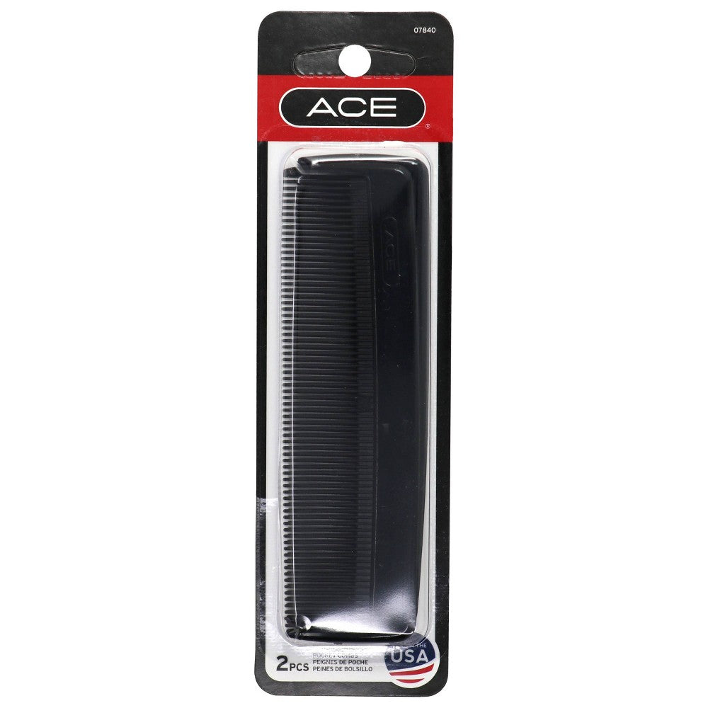 Pocket Combs 5" 2pk. Black Ace - Additional View