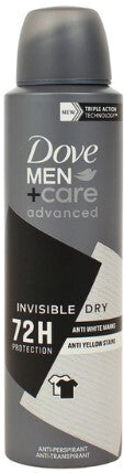 Dove Body Spray 150ml Anti-perspirant Men Advcare Invisible Dry