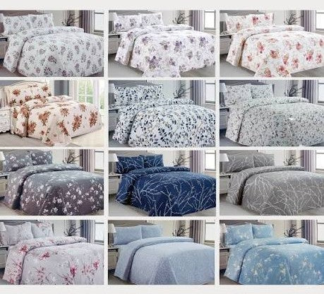 9500 Double Sheet Set 4pc Printed Ass't Designs Home Aesthetics