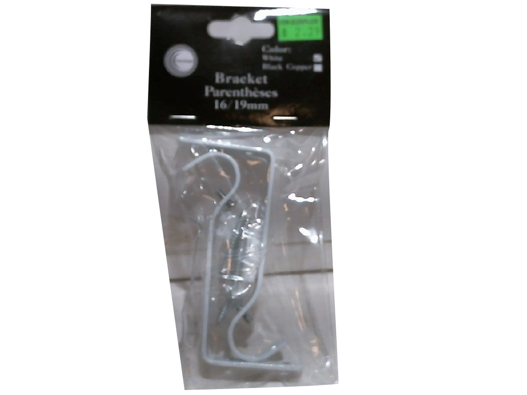 Bracket Set White 2pc 16/19mm