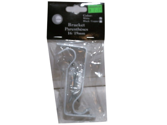 Bracket Set White 2pc 16/19mm