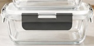 Food Container 1040ml Glass Rectangular Home Aesthetics