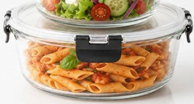 Food Container 950ml Glass Circular Home Aesthetics