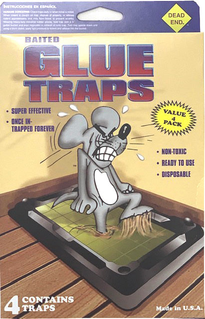 Colle pour piège à souris, paquet de 4 – boîte