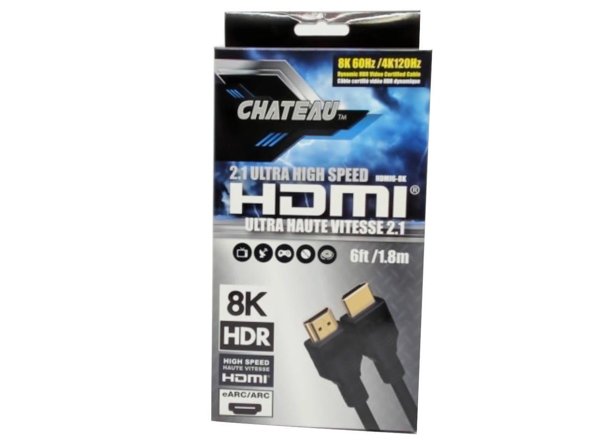 Câble HDMI 2.1 haute vitesse 8K 1,8 m