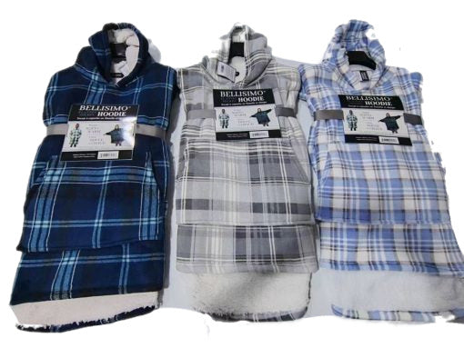 Sweater with Hoodie Flannel Adult - Sherpa – Plaid Patterns(endcap)