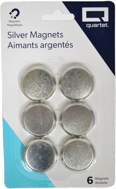 Silver Magnets 6Pk Quartet