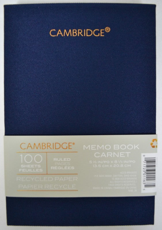 Bloc-notes Cambridge 100 feuilles 5-1/2"x8-1/5"
