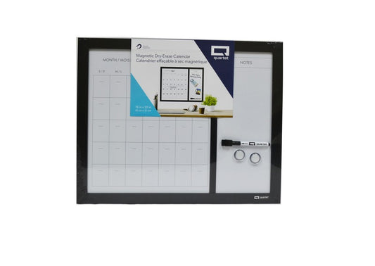 Magnetic Dry Erase Board 16" X 20"  W/black Frame Quartet