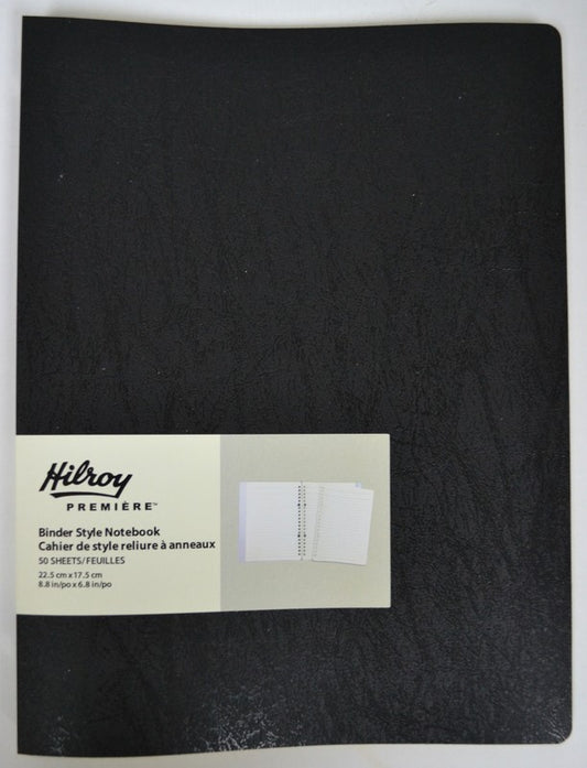 Binder Style Notebook 100pgs 8.8x6.8 Inch Hilroy