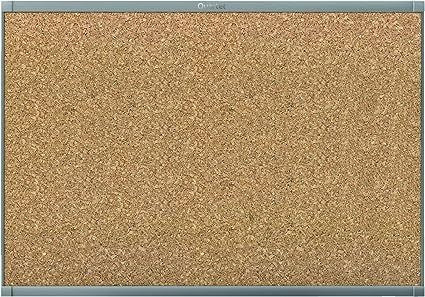 Magnetic Cork Board 48"x36" Aluminium Prestige 2