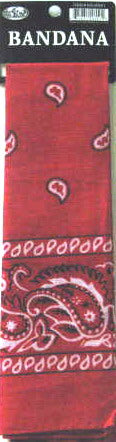Bandana Printd Red 21X21 inches