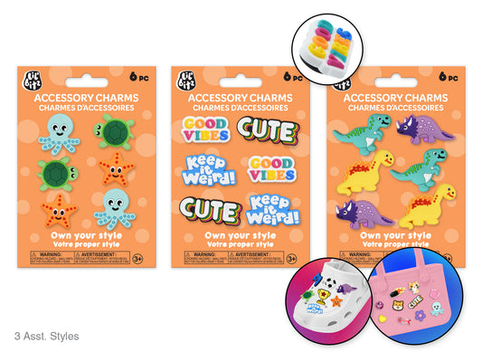Shoe & Tote Accessory Charms Asst8eax3stl D) Cute & Colorful