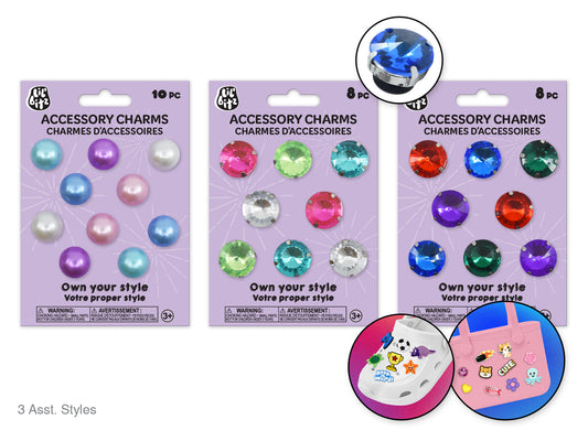 Shoe & Tote Accessory Charms Asst8eax3stl E) Gem Glam