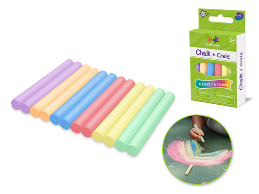 Dustless Chalk 12pk A) Color Mix Lil' Artist