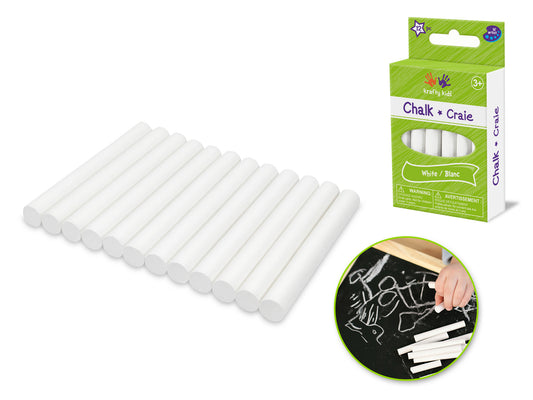 Dustless Chalk 12pk B) White Lil' Artist