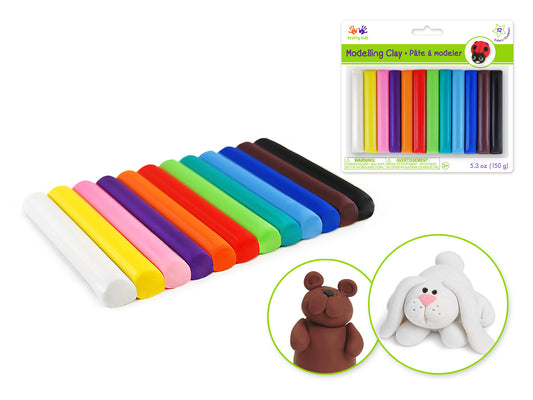 Modelling Clay 12pk Asst 150g