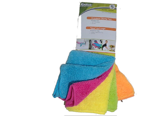 All-purpose cloth microfibre pack of 5 35x35cm Kodiak