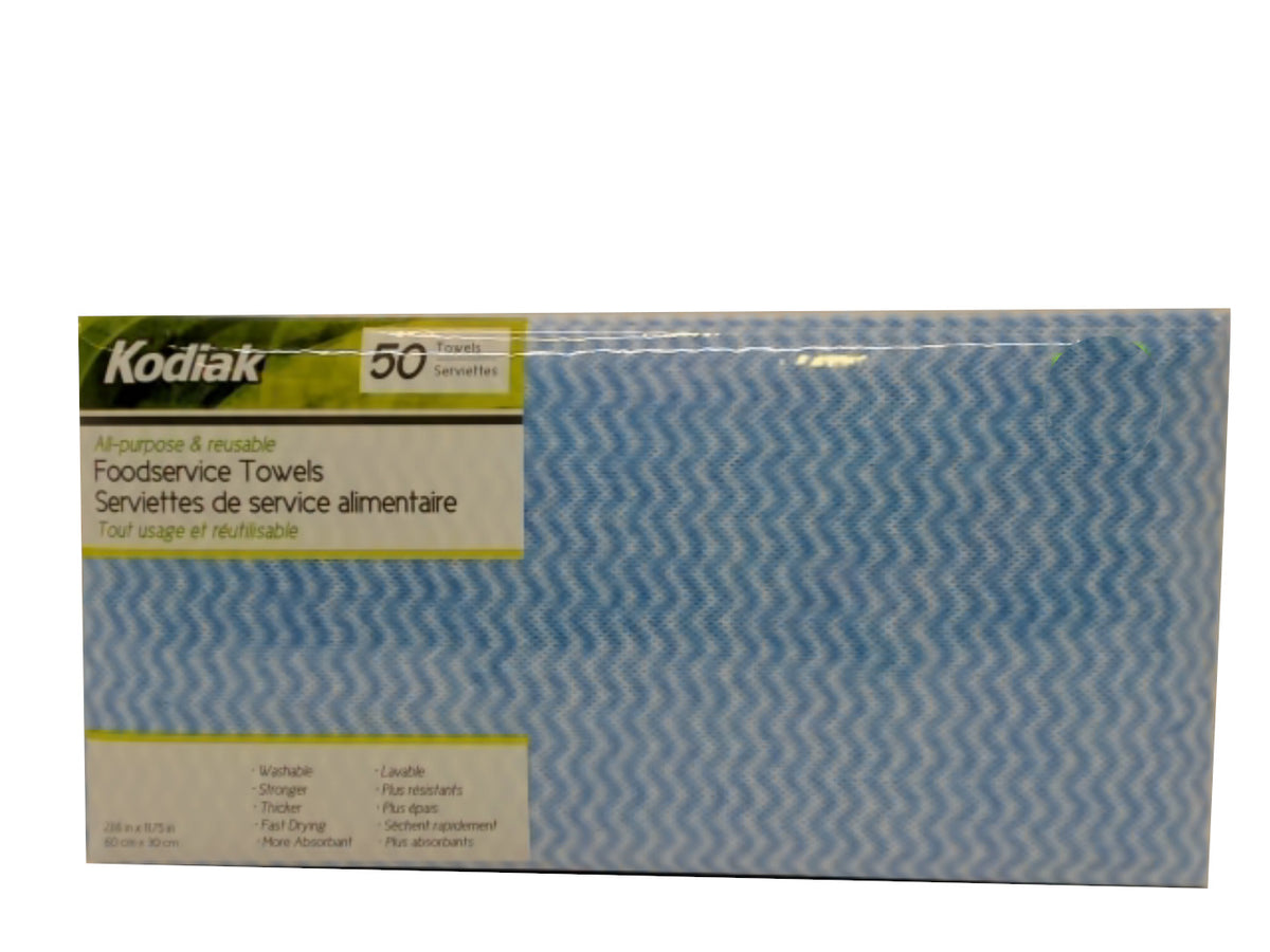 Foodservice towels all-purpose and reuseable 50 pack 60x30cm 23.6x11.75 inch Kodiak