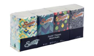 Pocket tissue 3 ply 10 tissues per pack - 8 pack Sauve