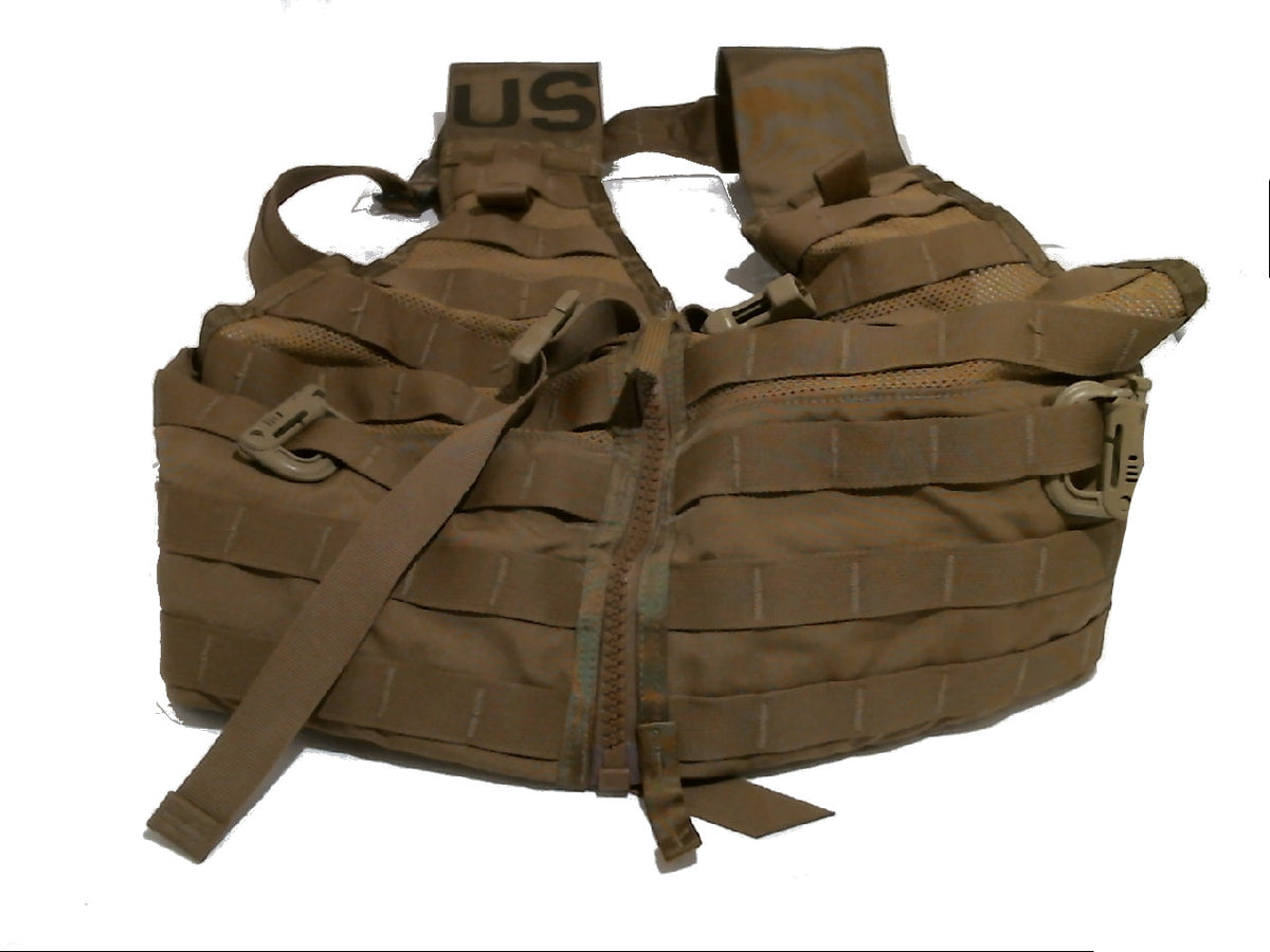Vest load bearing authentic U.S. military surplus one size coyote green