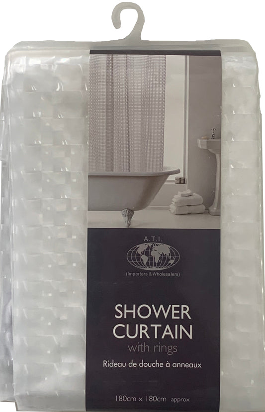 Shower Curtain Clear 3D Embossed
