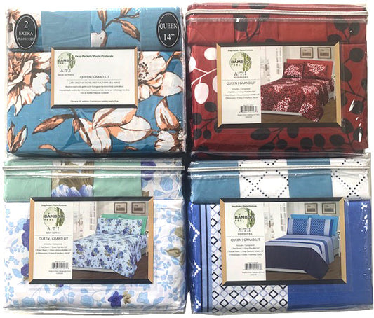 Queen Sheet 6pc Asst.Print