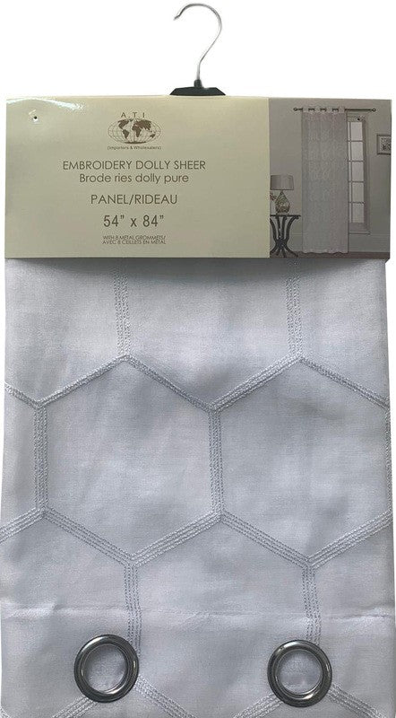 Curtain 54X84 inch while line sheer