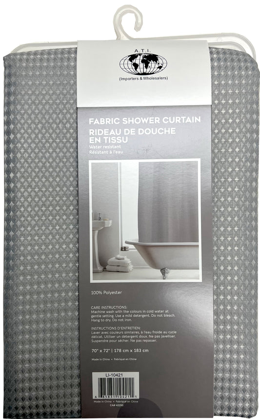 Shower Curtain Waffle-Grey