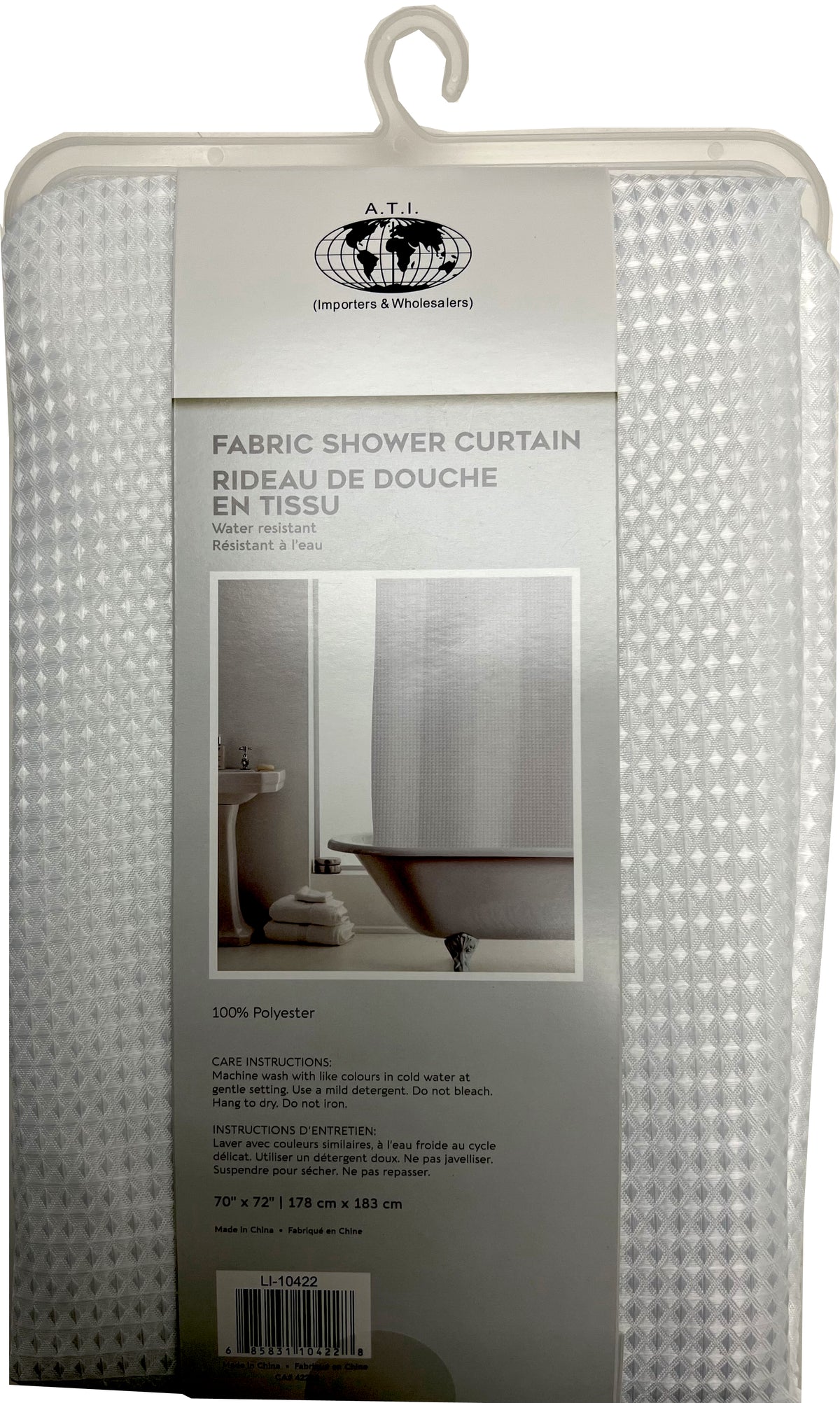 Shower Curtain Waffle-White