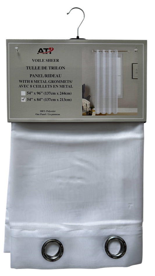 Curtain 54X84"Voil Sheer