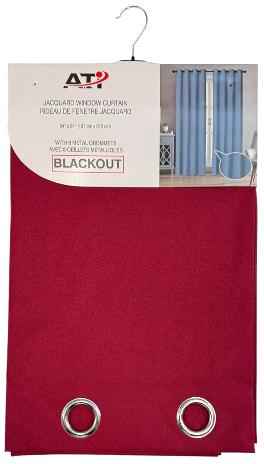 Curtain 54X84"FuLinen Blkout-Burg