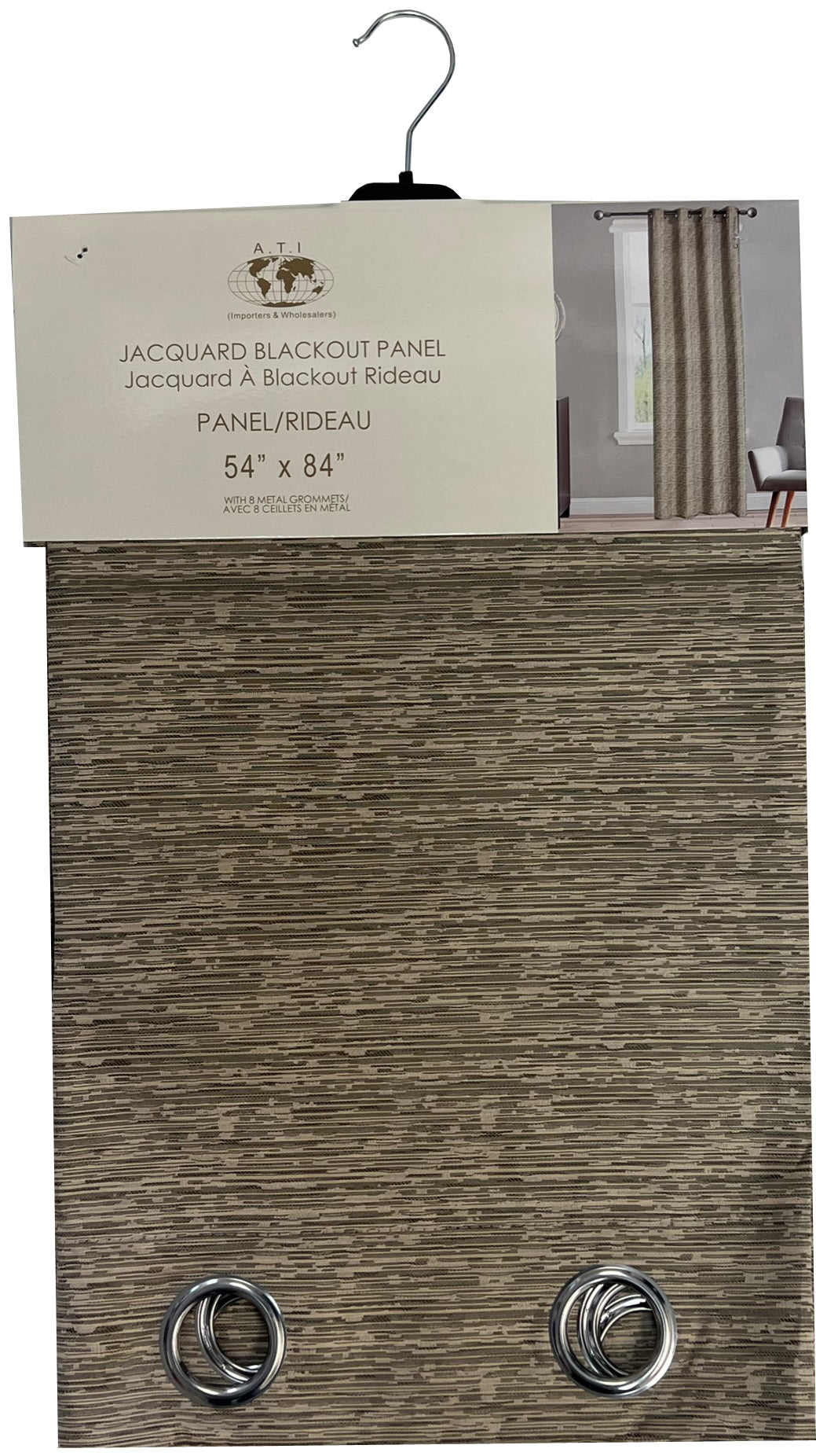 Curtain 54X84"Jcqrd Taup Blackout
