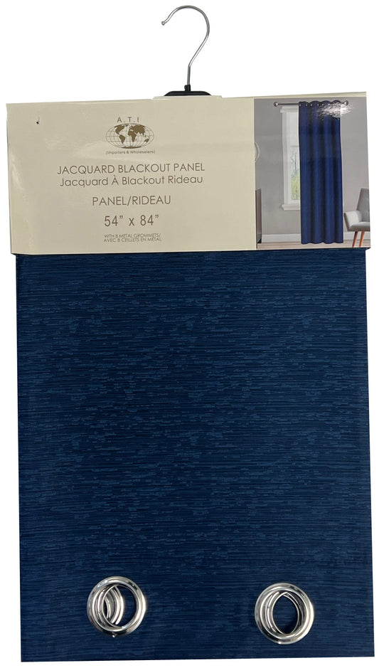 Curtain 54X84"Jcqrd Navy Blackout