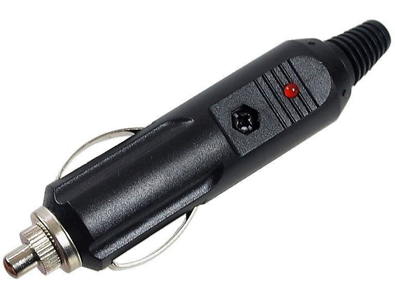 Fiche mâle allume-cigare avec LED et fusible