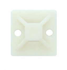 Fixations pour colliers de serrage 1" adhésives blanches, paquet de 100