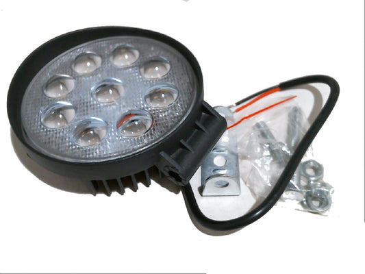 LED rond 12V DC 24 watts 11,5cm boîtier aluminium support acier