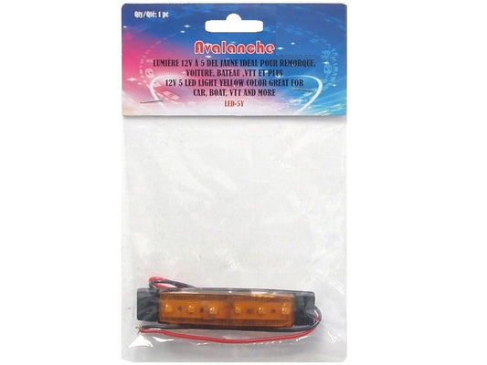 yellow 6 LED strip 12 volt for car boat trailer etc..