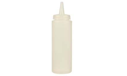 SQUEEZE BOTTLE WITH LID 8OZ CLEAR 1/PK X 36/CS