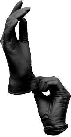 Nitrile Gloves Black Small/Medium 6Pk Sani-Guard