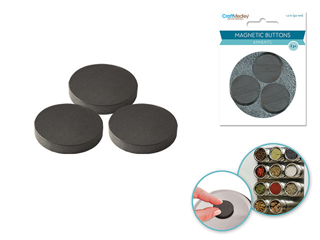 Magnetic Buttons: 30mm 3pcs/pk On Mirror