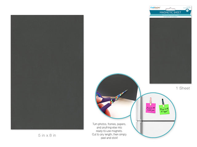 Magnetic Sheet 5"x8" Self-Adhesive