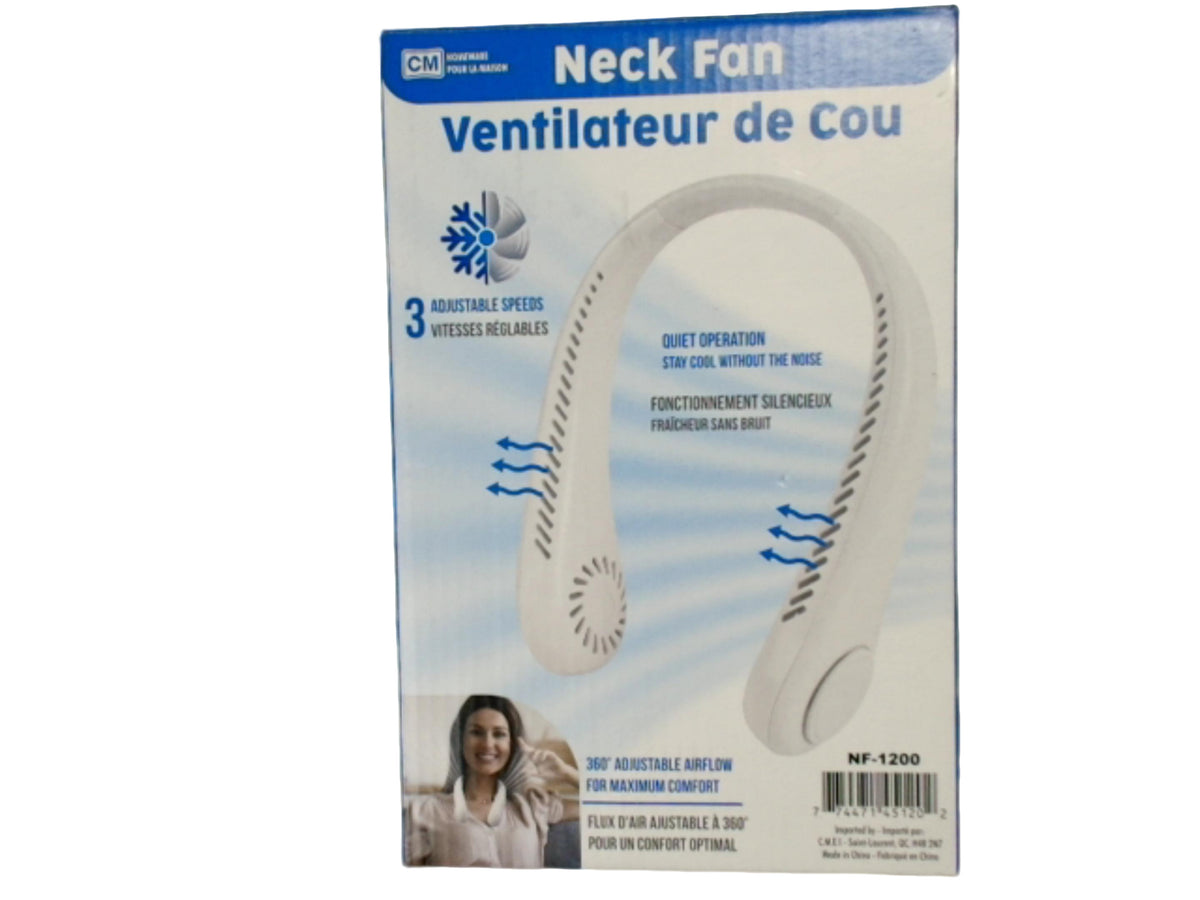 Neck fan - 3 adjustable speeds - quiet operation - rechargable - Additional View
