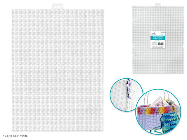 Plastic Canvas 7-Mesh 10 x 13" White